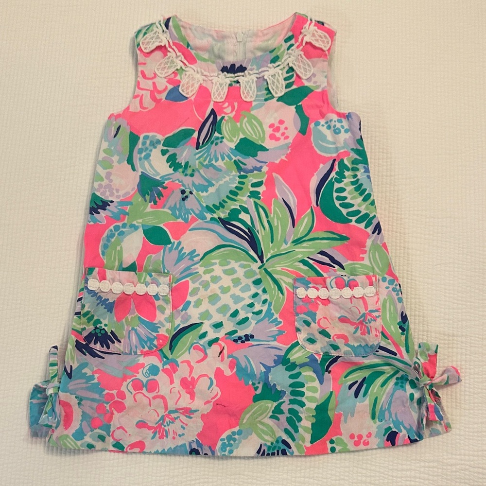 Lilly Pulitzer Pink and Green Kids Casual Dress